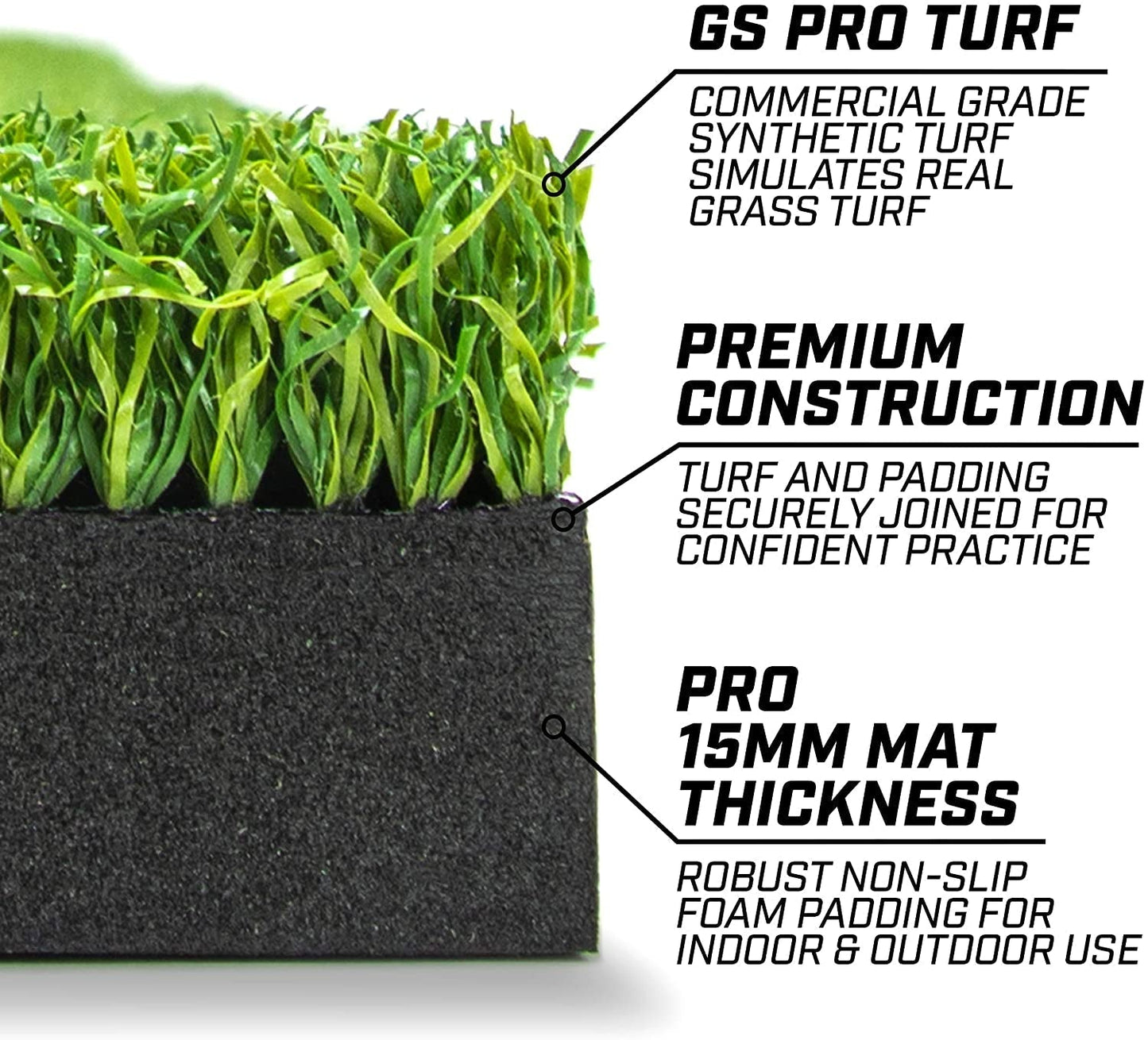 Golf Hitting Mat Artificial Turf Mat for Indoor/Outdoor