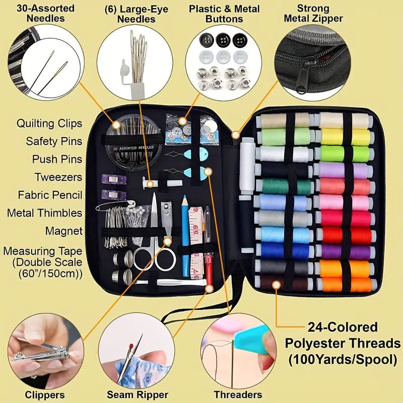 Sewing Kit with Mixed Colors