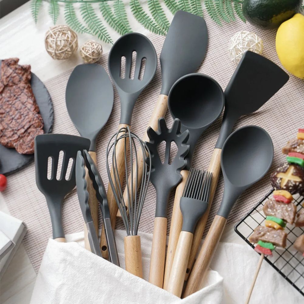 12pcs Silicone Non-Stick Cooking Utensil Set