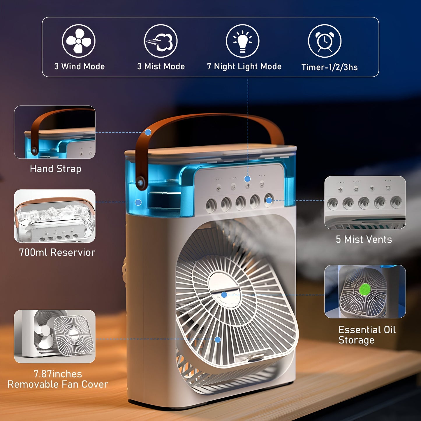 3 in 1 Air Cooler Humidifier