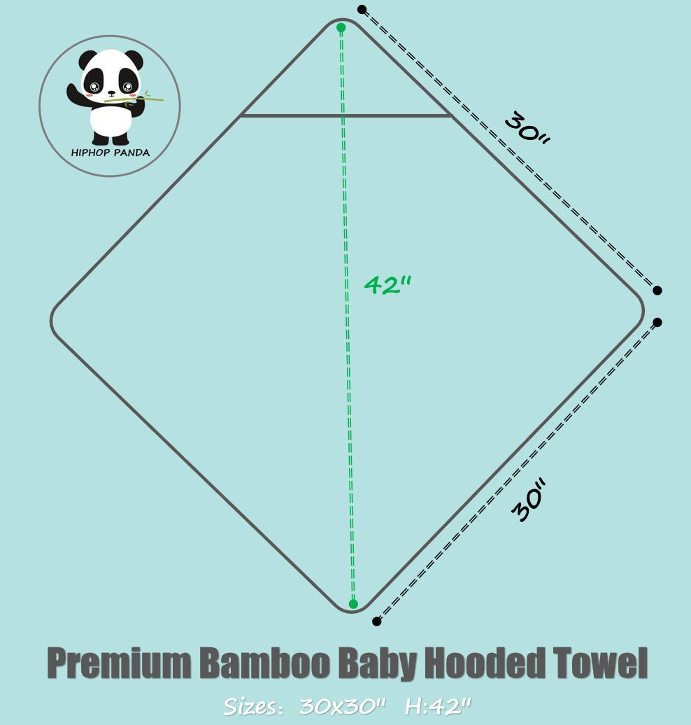 Bamboo Hooded Baby Towel - Soft Bath Towel with Bear Ears for Babie, Toddler, Infant - Ultra Absorbent