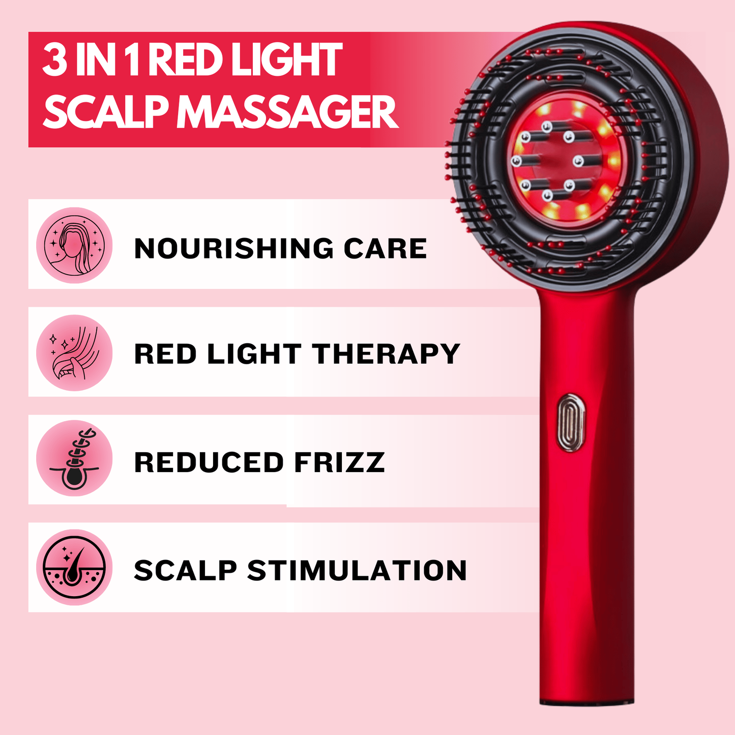 3-in-1 Red Light Scalp Massager