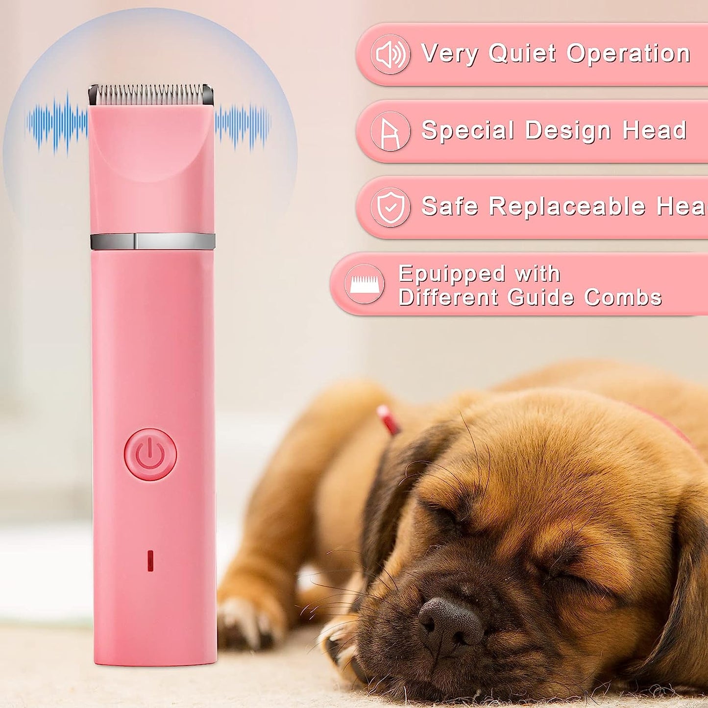 Dog Grooming Clippers Kit Dog Hair Clipper-Low Noise Pet Clippers