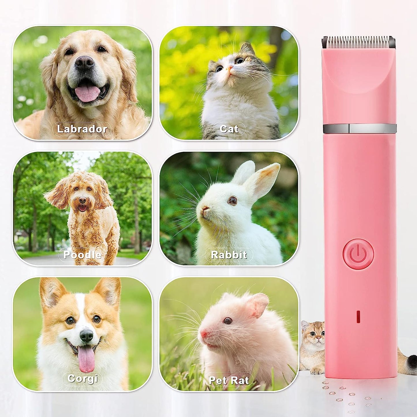 Dog Grooming Clippers Kit Dog Hair Clipper-Low Noise Pet Clippers