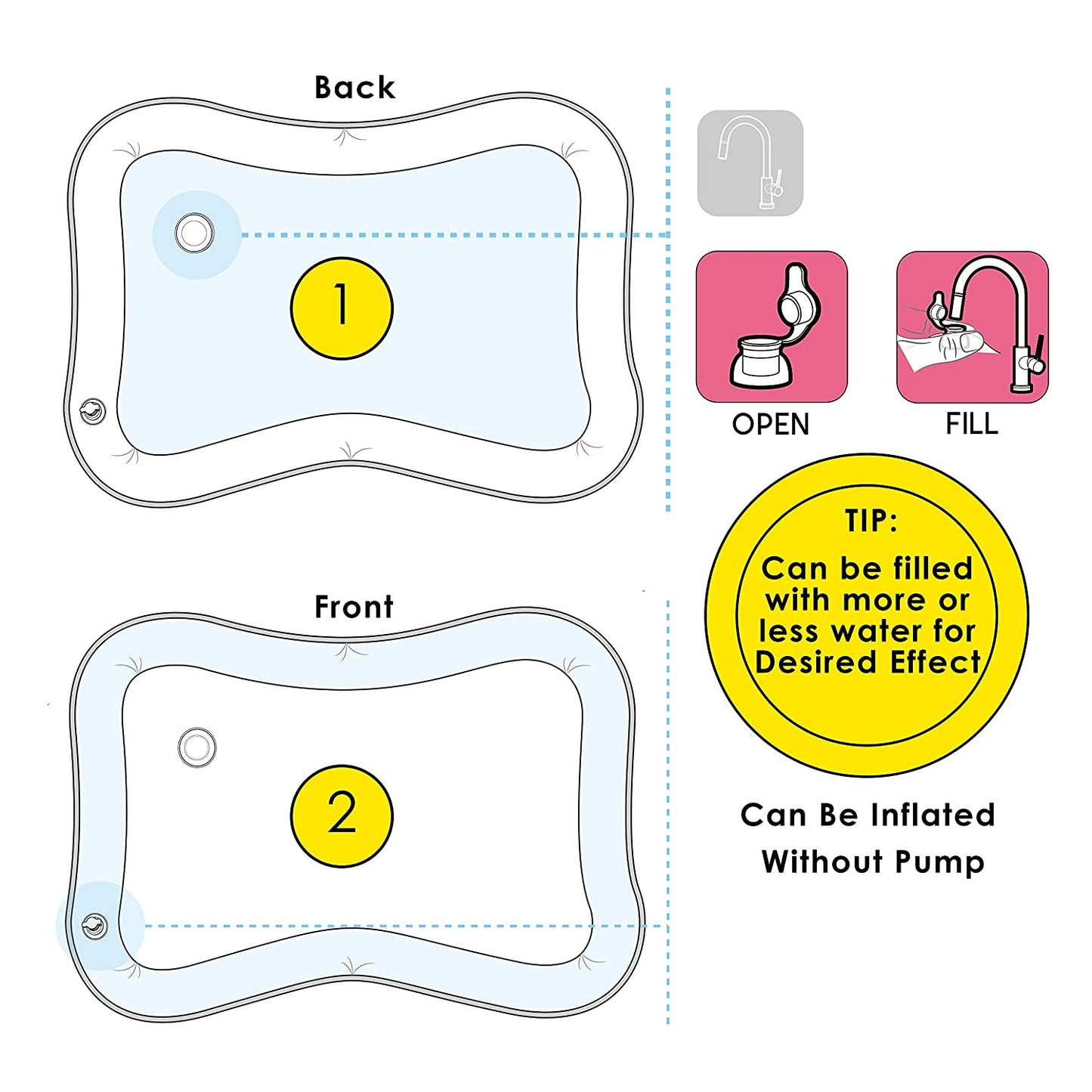 Inflatable Tummy Time Premium Water mat Infants