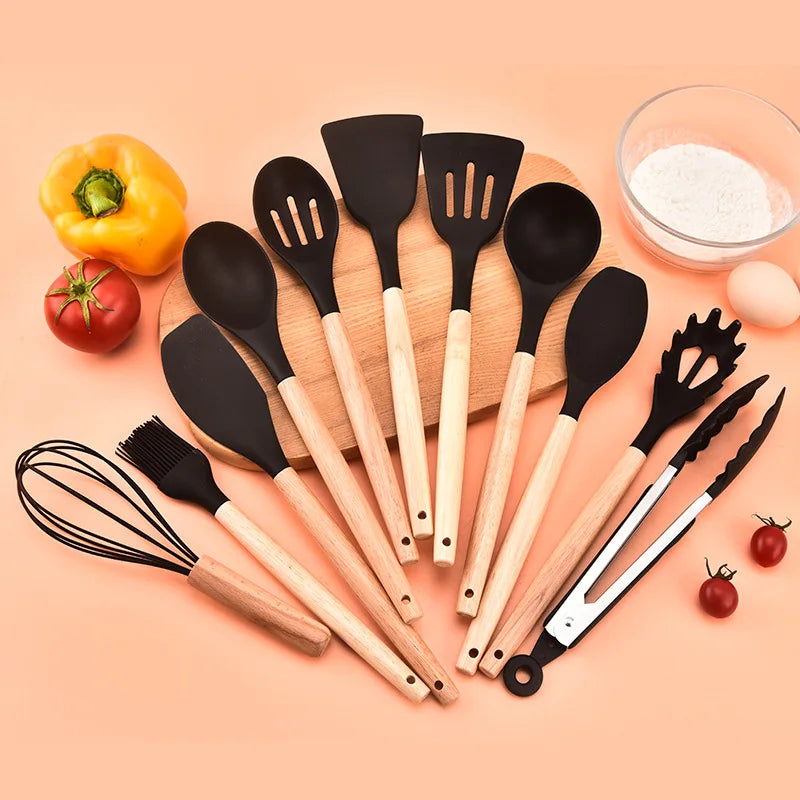 12pcs Silicone Non-Stick Cooking Utensil Set