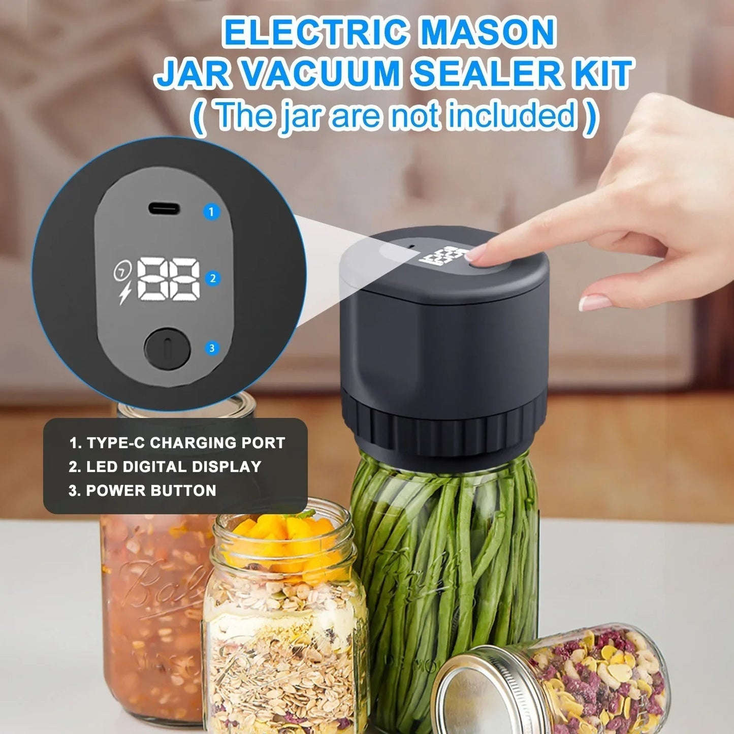 Electric Mason Jar Vacuum Sealer