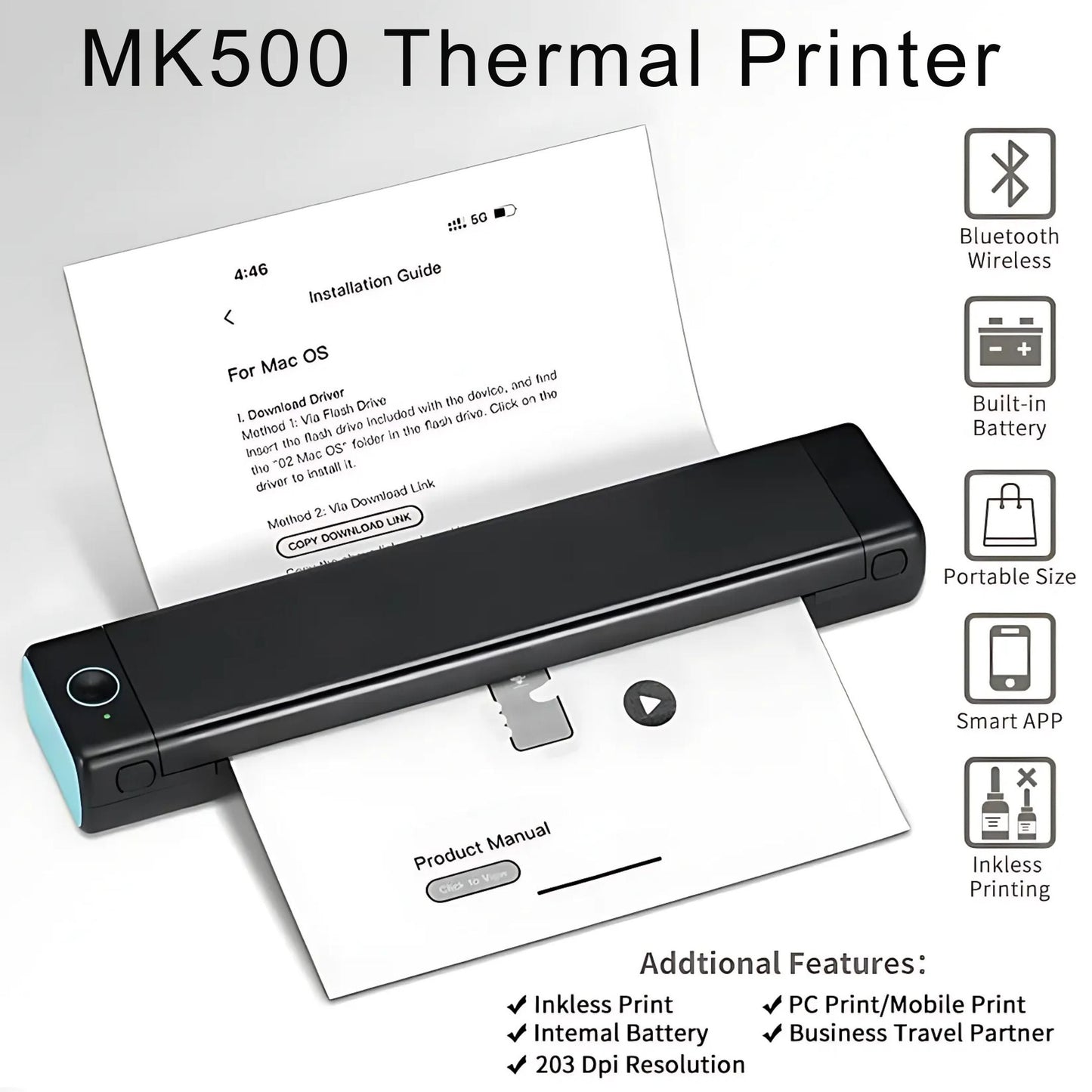 Portable Thermal Printer