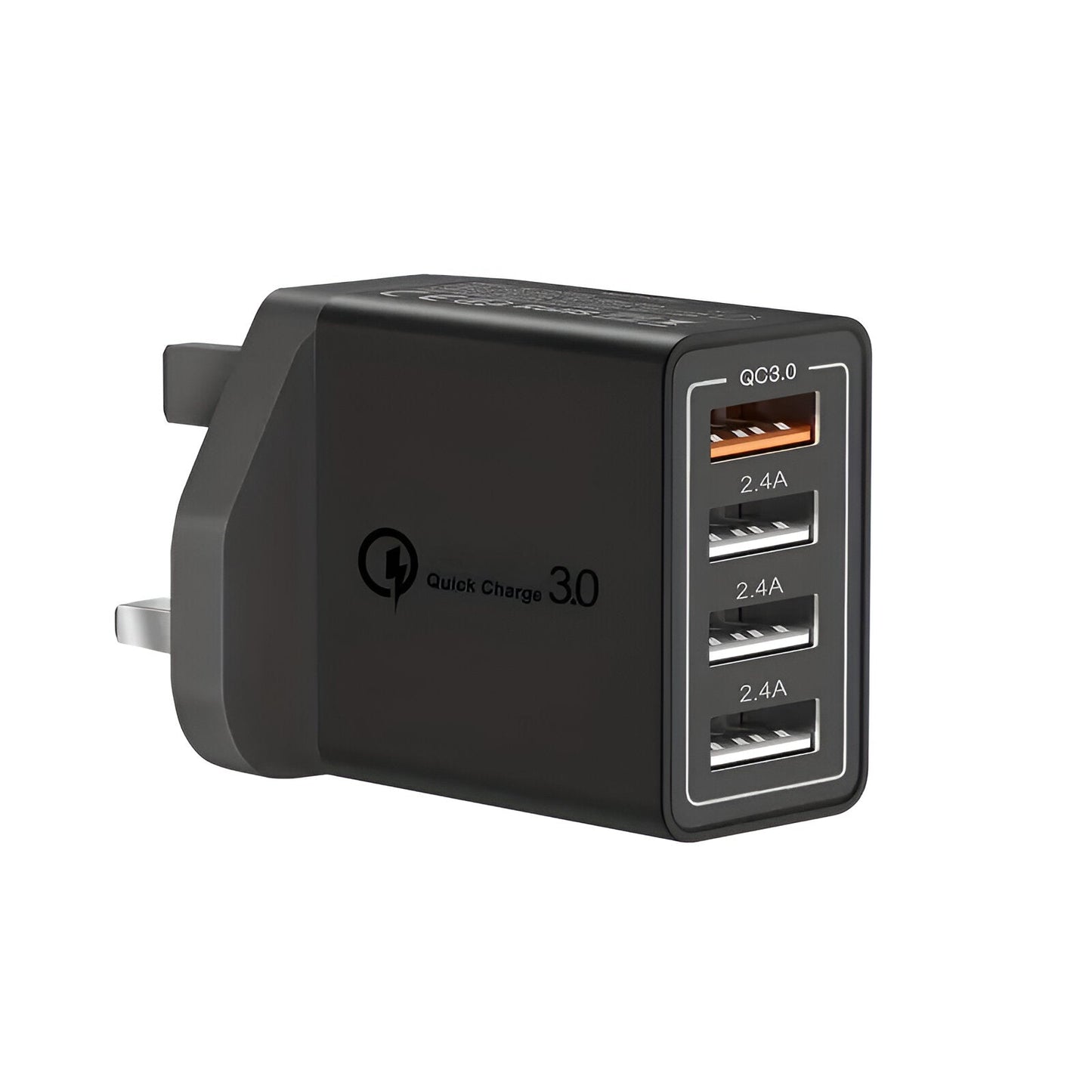 4-Port USB Fast Charger - UK Plug